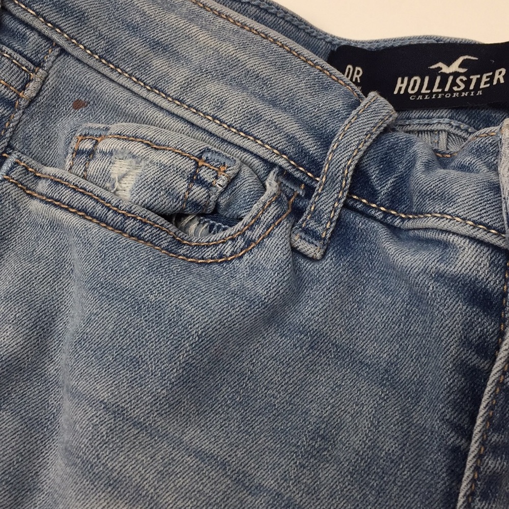 Hollister Jeans Holes Low Rise Super Skinny Crop - Picture 10 of 10
